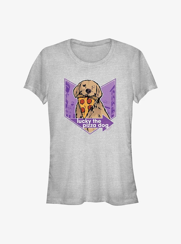 Marvel Hawkeye Pizza Dog Lucky Girls T-Shirt
