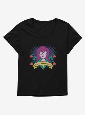 Daria I Hate Everybody Womens T-Shirt Plus