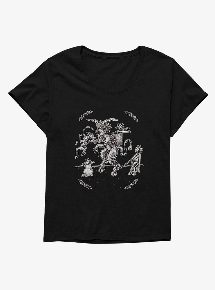 Rick And Morty Krampus Girls T-Shirt Plus