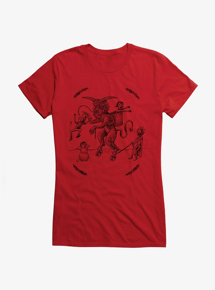 Rick And Morty Krampus Girls T-Shirt