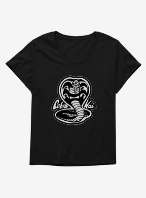 Cobra Kai Black And White Logo Womens T-Shirt Plus