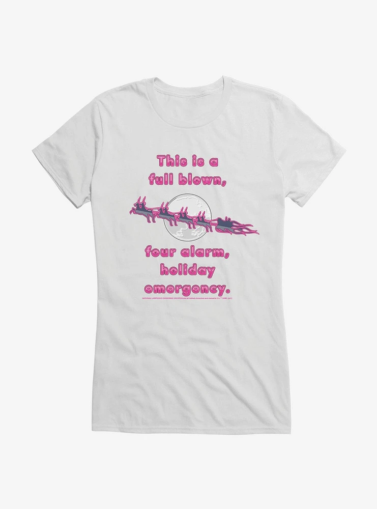National Lampoon's Christmas Vacation Four Alarm Holiday Emergency Girls T-Shirt