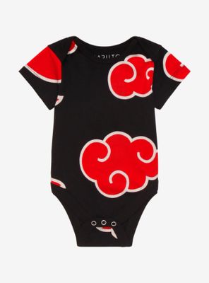Naruto Shippuden Akatsuki Clouds Allover Print Infant One-Piece - BoxLunch Exclusive