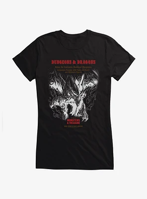 Dungeons & Dragons White Box Dragon and Flames Girls T-Shirt