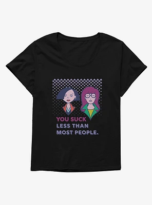 Daria You Suck Less Than Most People Girls T-Shirt Plus
