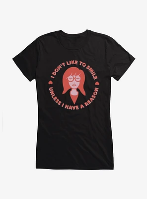 Daria I Don't Like To Smile Girls T-Shirt