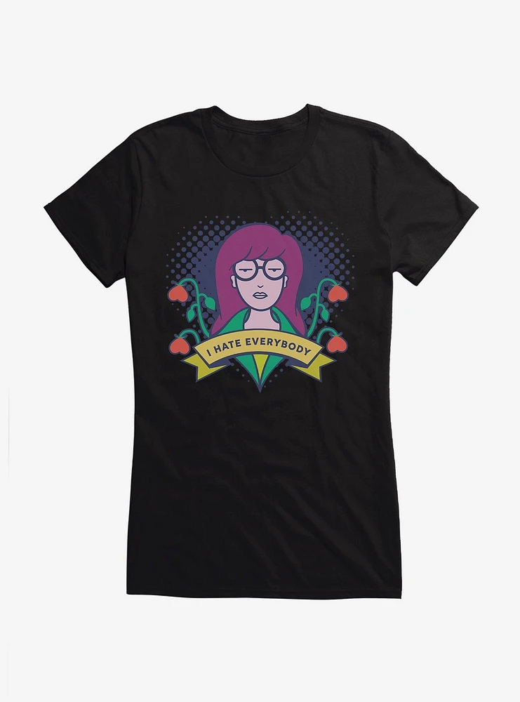 Daria I Hate Everybody Girls T-Shirt