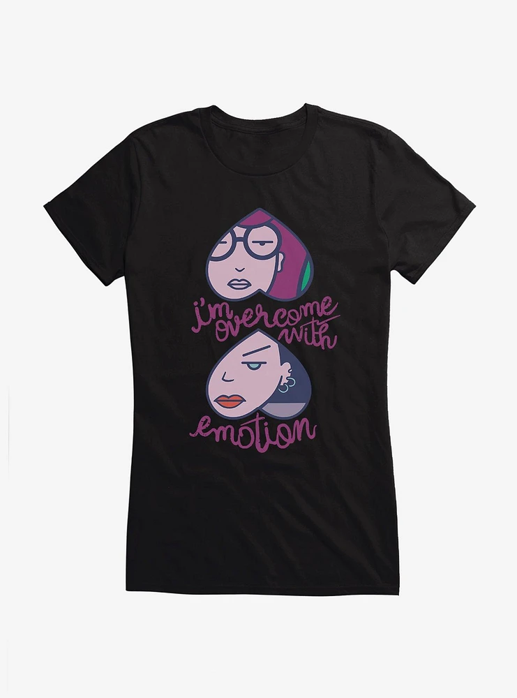 Daria Overcome with Emotion BFF Hearts Girls T-Shirt