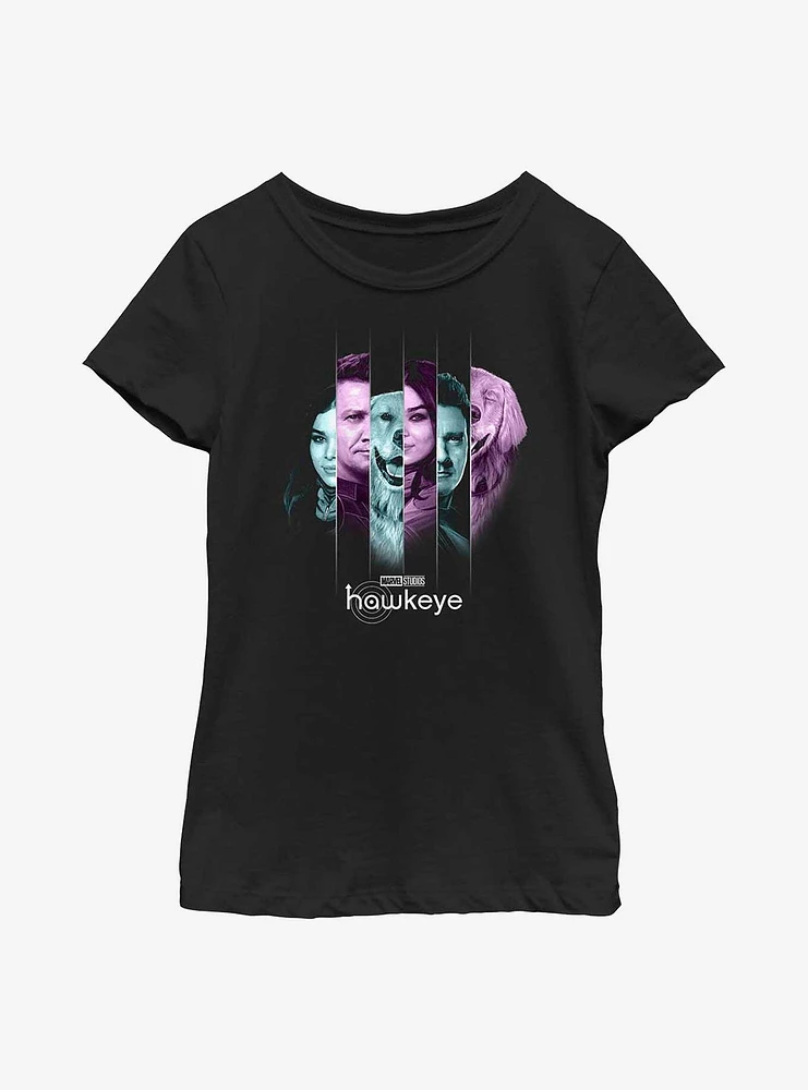 Marvel Hawkeye Line Panels Youth Girls T-Shirt