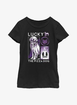 Marvel Hawkeye Lucky The Pizza Dog Youth Girls T-Shirt