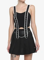 Lace Garters & Grommets Girls Tank Top