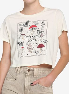 Mushroom Strange Magic Girls Crop T-Shirt