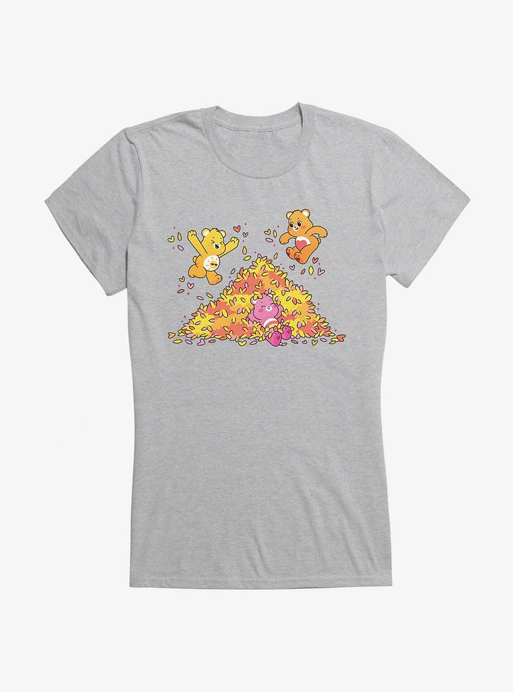 Care Bears Pile Of Leaves Girls T-Shirt