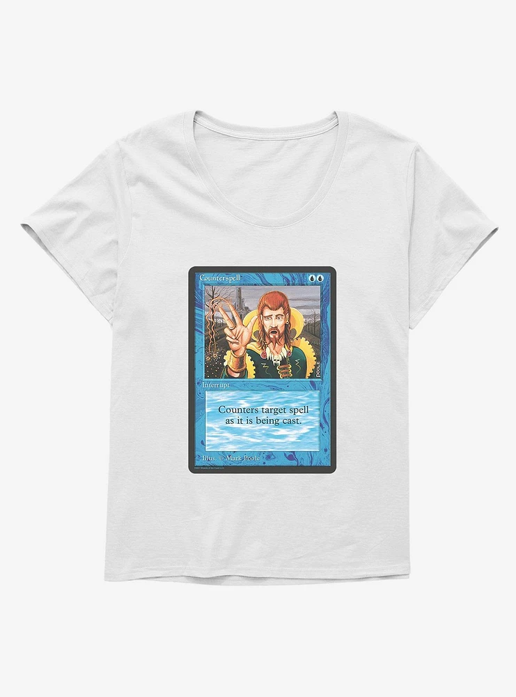 Magic The Gathering  Graphics Counterspell Girls T-Shirt Plus