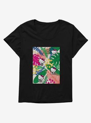 Hello Kitty Jungle Paradise Poster Womens T-Shirt Plus
