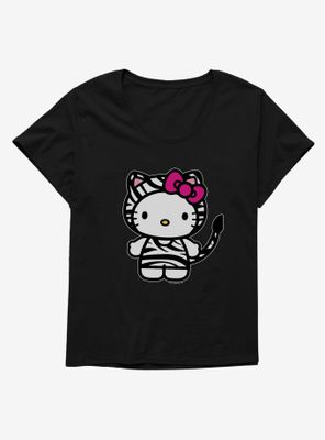 Hello Kitty Jungle Paradise Zebra Print Womens T-Shirt Plus