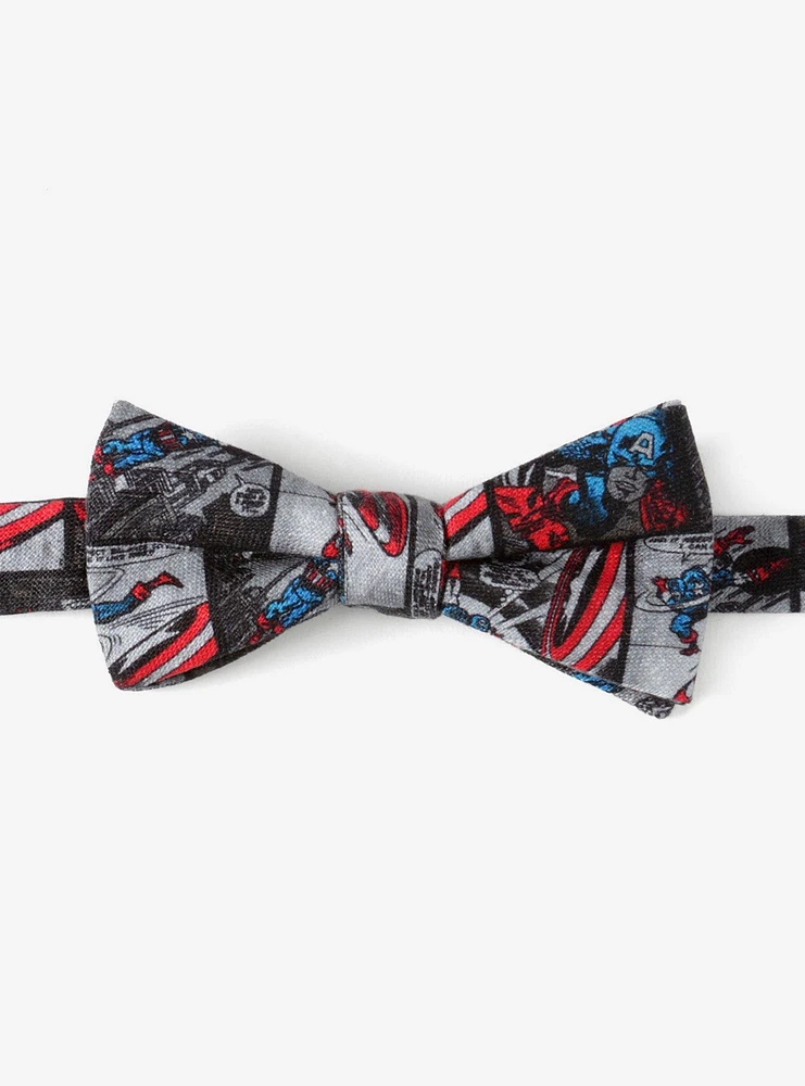 Marvel Captain America Comic Grey Bow Tie