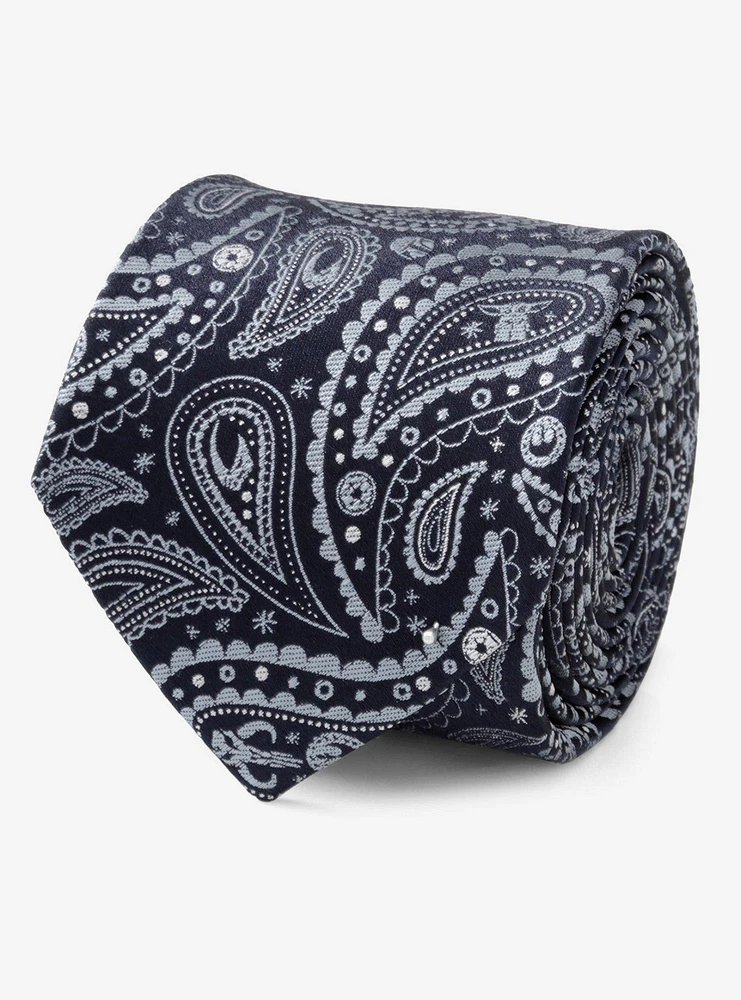 Star Wars The Mandalorian Blue Paisley Tie