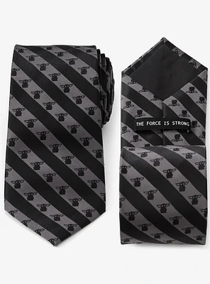 Star Wars The Mandalorian The Child Charcoal Stripe Tie