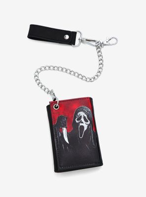 Scream Ghost Face Trifold Chain Wallet