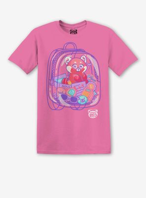 Disney Pixar Turning Red Backpack Girls T-Shirt
