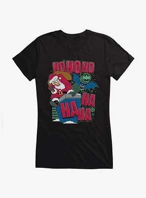 DC Comics Batman Santa Joker Girls T-Shirt