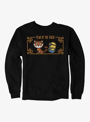 Minions Year of the Tiger By Tail Gold Sweatshirt