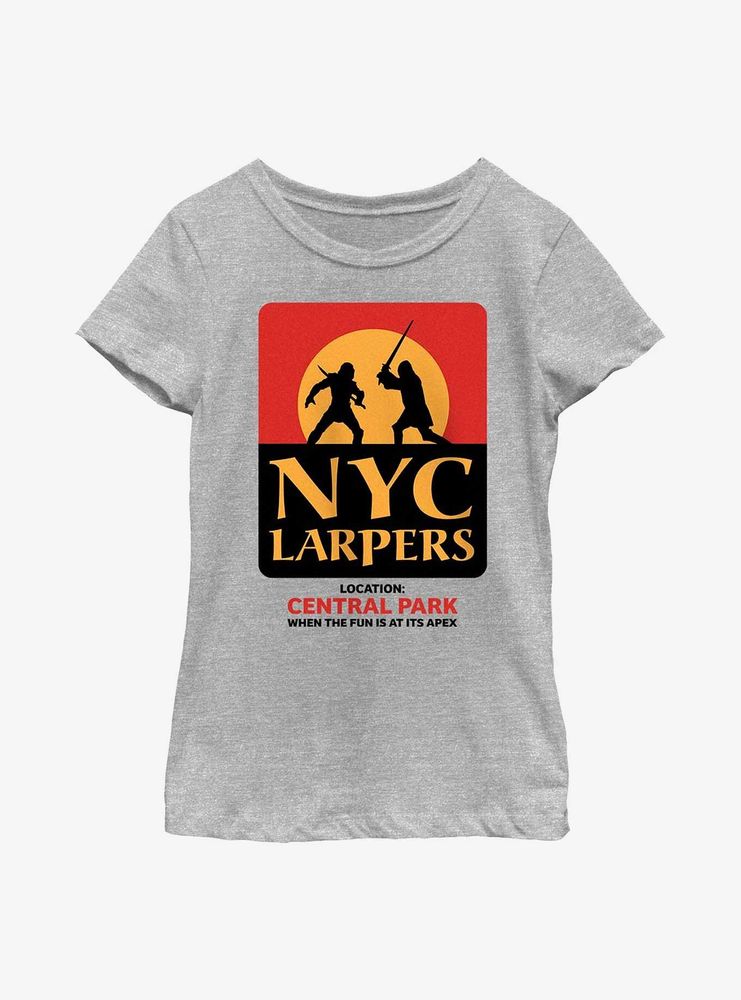 Marvel Hawkeye Larping Locating Youth Girls T-Shirt