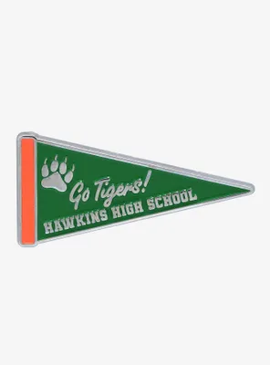 Stranger Things Hawkins High School Tigers Pennant Enamel Pin - BoxLunch Exclusive