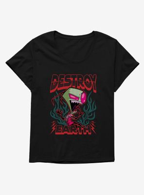 Invader Zim Destroy Womens T-Shirt Plus