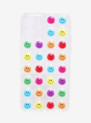 Colorful Smile Face Phone Case For iPhone 12