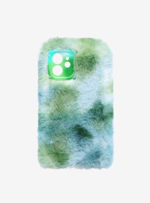Green Fuzzy Phone Case For iPhone 12