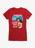 DC Wonder Woman Let's Be Pals Girls T-Shirt