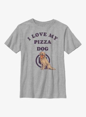 Marvel Hawkeye I Love My Pizza Dog Youth T-Shirt