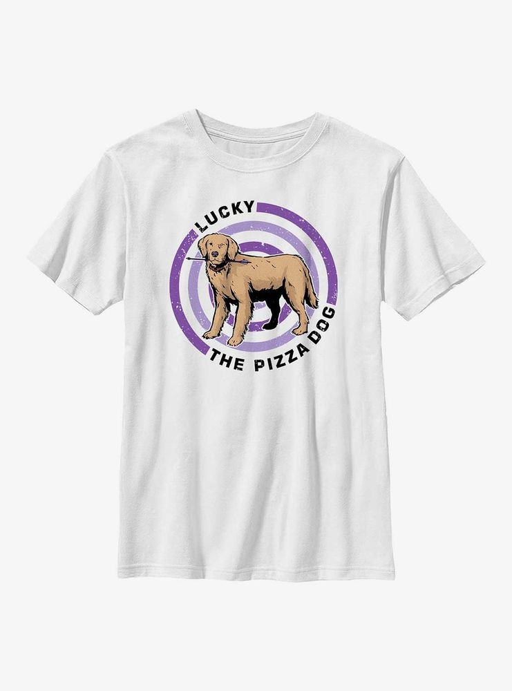 Marvel Hawkeye Pizza Dog Bullseye Youth T-Shirt