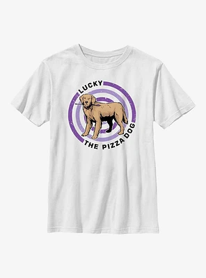 Marvel Hawkeye Pizza Dog Bullseye Youth T-Shirt