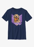 Marvel Hawkeye Pizza Dog Chevron Youth T-Shirt