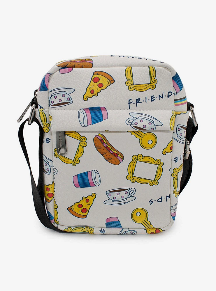 Friends Food Icons Vegan Leather Crossbody Bag