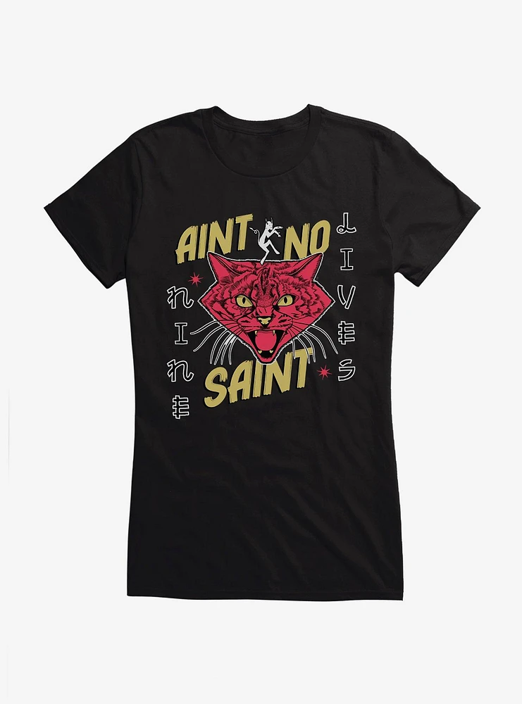 Cats No Saint Girls T-Shirt