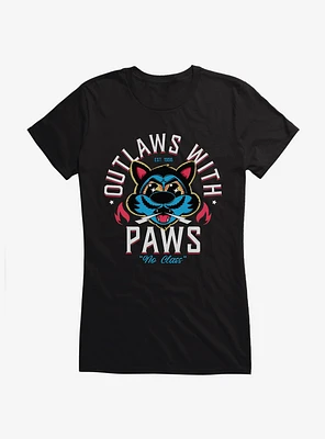 Cats Outlaw Paws Girls T-Shirt