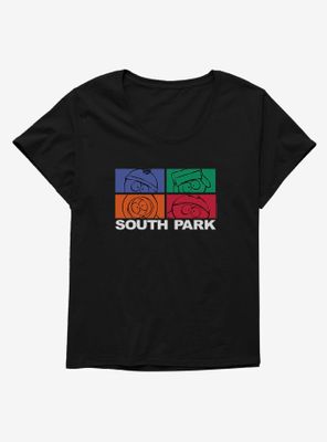South Park Faces Womens T-Shirt Plus