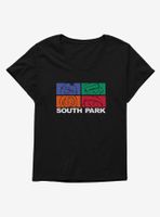 South Park Faces Womens T-Shirt Plus