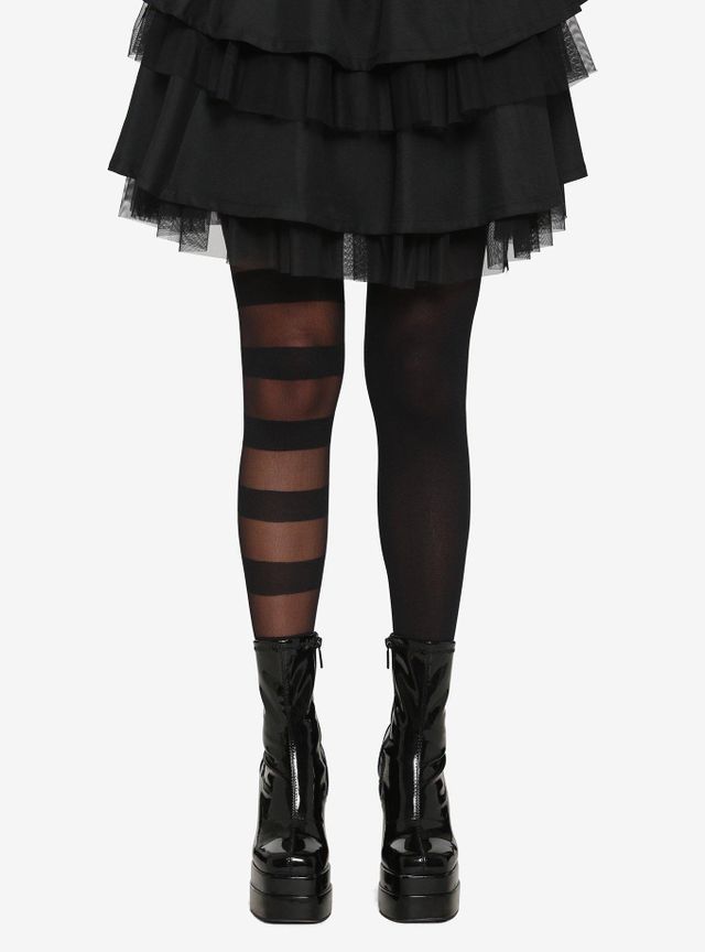 Hot Topic Vintage Pinstripe Net Tights