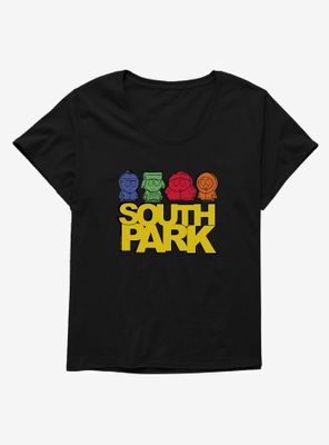South Park Neat Yellow Logo Womens T-Shirt Plus