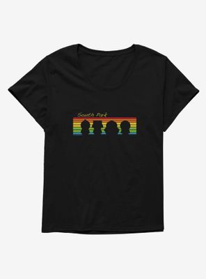 South Park Rainbow Silhouette Womens T-Shirt Plus