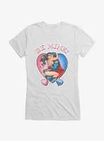 DC Be Mine Superman & Wonder Woman Girls T-Shirt