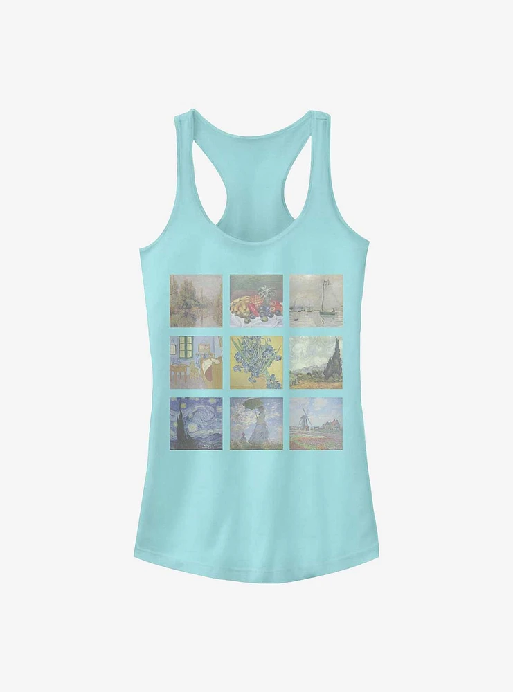 Impressionist Grid Girls Tank