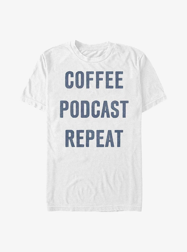Coffee Podcast Repeat T-Shirt