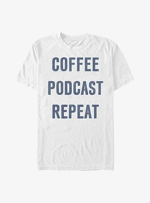 Coffee Podcast Repeat T-Shirt