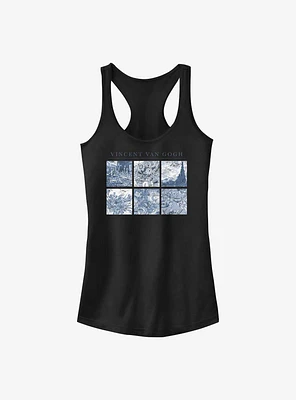 Blue Grid Gogh Girls Tank